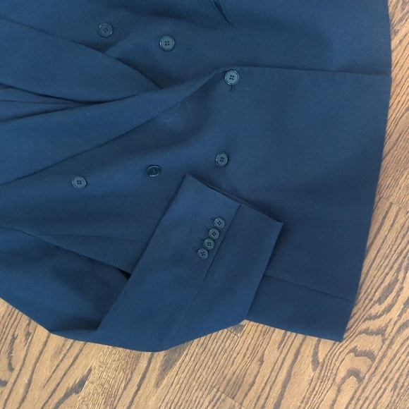 Talbots Navy Double-Breasted Blazer Timeless Design Office Siren Plus Size Sz 20 - Picture 5 of 10